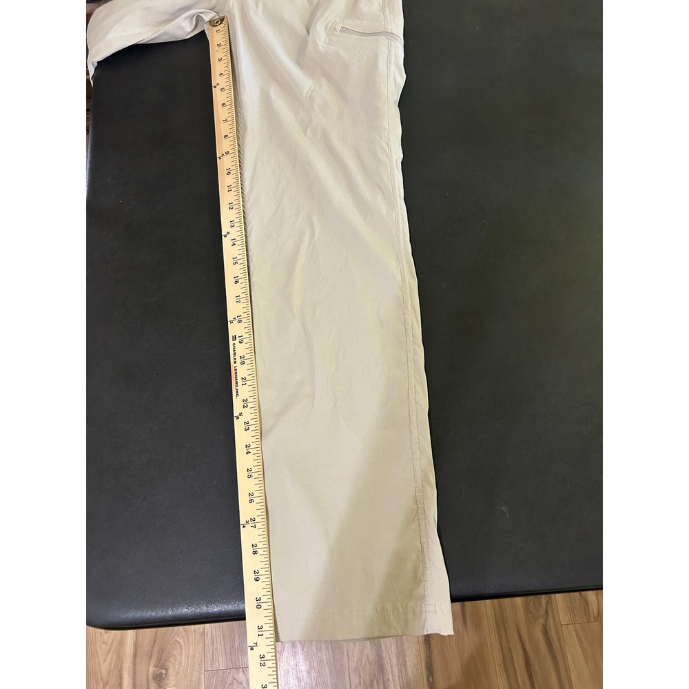 Eddie Bauer Pants Women 12 Beige Guide Pro Cargo Outdoor Lightweight Hiking GORP - Picture 5 of 13